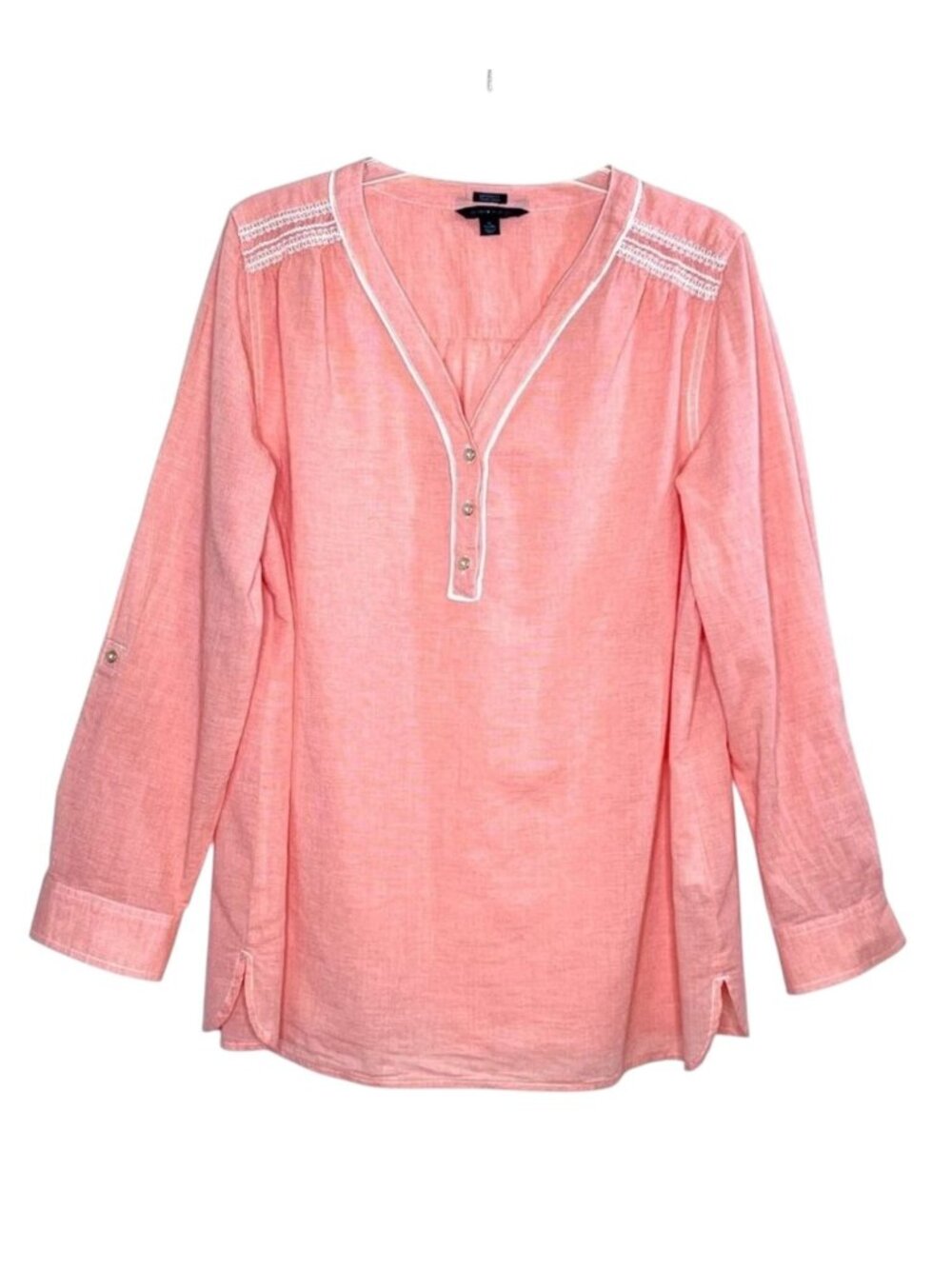 Tommy Hilfiger Women's Boyfriend Fit Tunic Size XL 100% Cotton